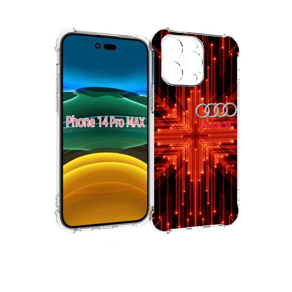 

Чехол MyPads Ауди-на-неоновом-фоне для iPhone 14 Pro Max, Прозрачный, Tocco
