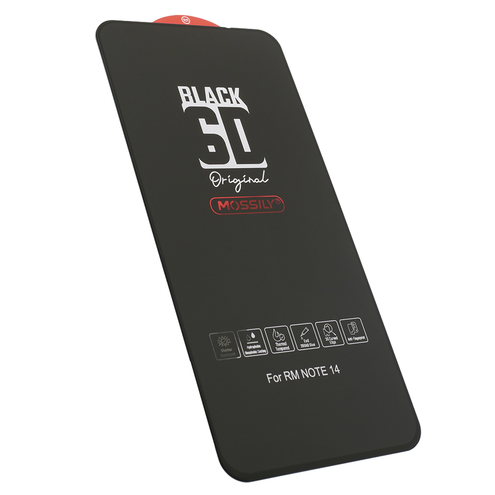

Защитное стекло 9H Black для Xiaomi Redmi Note 14, черное т/у
