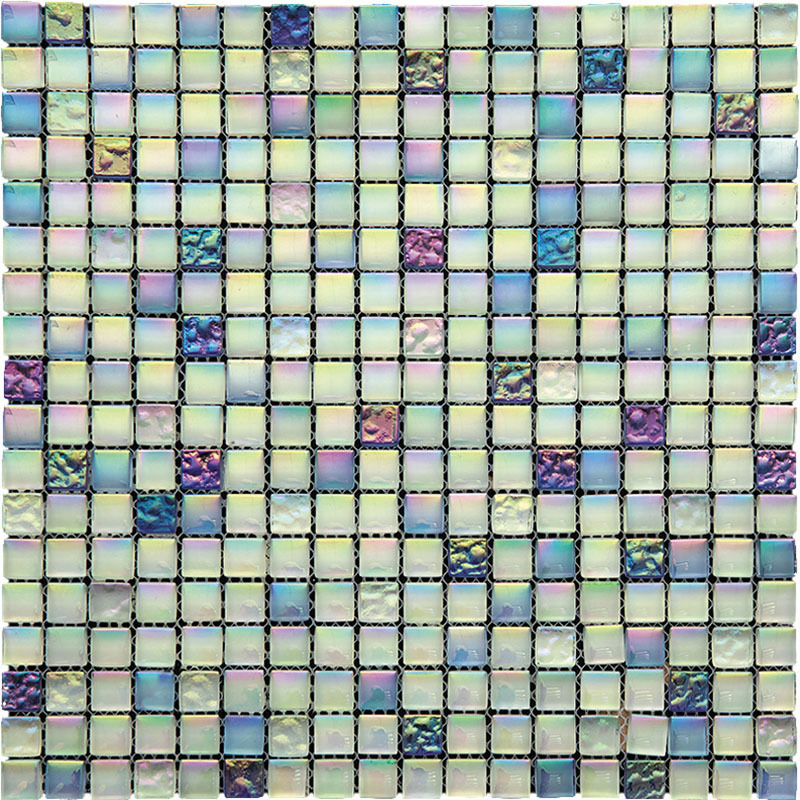 фото Мозаика из стекла natural pastel-pst белый синий перламутр pst-044