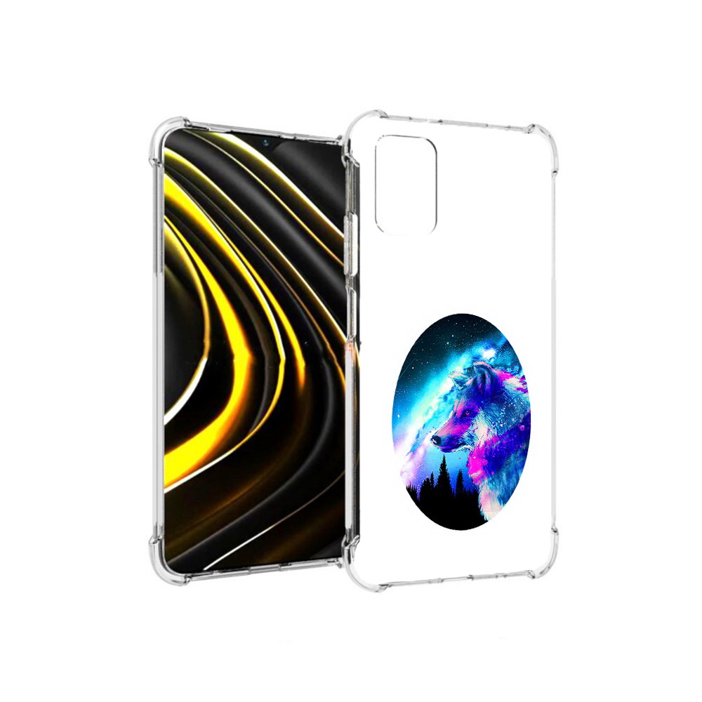 

Чехол MyPads Tocco для Xiaomi Poco M3 голубой волк (PT156204.280.293), Прозрачный, Tocco