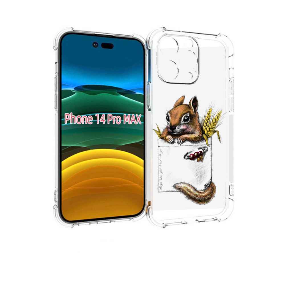 

Чехол MyPads Белочка для iPhone 14 Pro Max, Прозрачный, Tocco