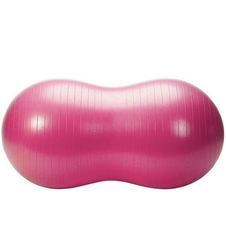 фото Фитбол strong body арахис, abs антивзрыв, 75 см х 35 см, розовый, с насосом