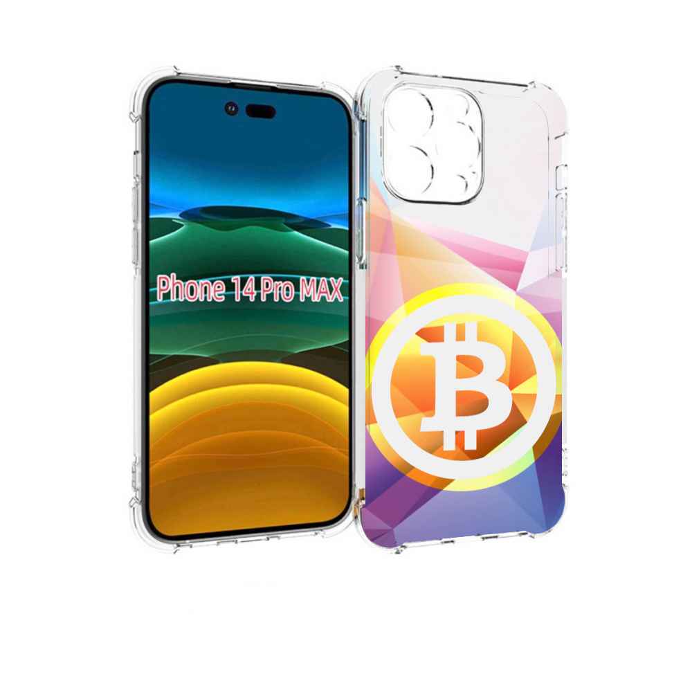 

Чехол MyPads Биткоин для iPhone 14 Pro Max, Прозрачный, Tocco