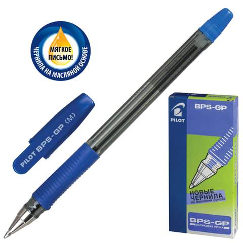 

Ручка шариковая PILOT "BPS-GP", синяя, 0,4мм, арт. 141866 - (12 шт.)