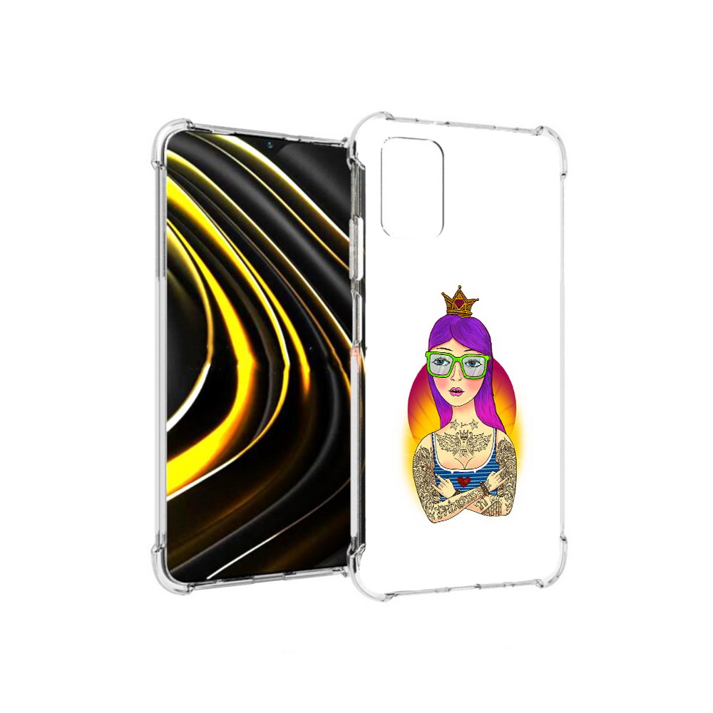 

Чехол MyPads Tocco для Xiaomi Poco M3 девушка в татуировках с короной (PT156204.280.305), Прозрачный, Tocco