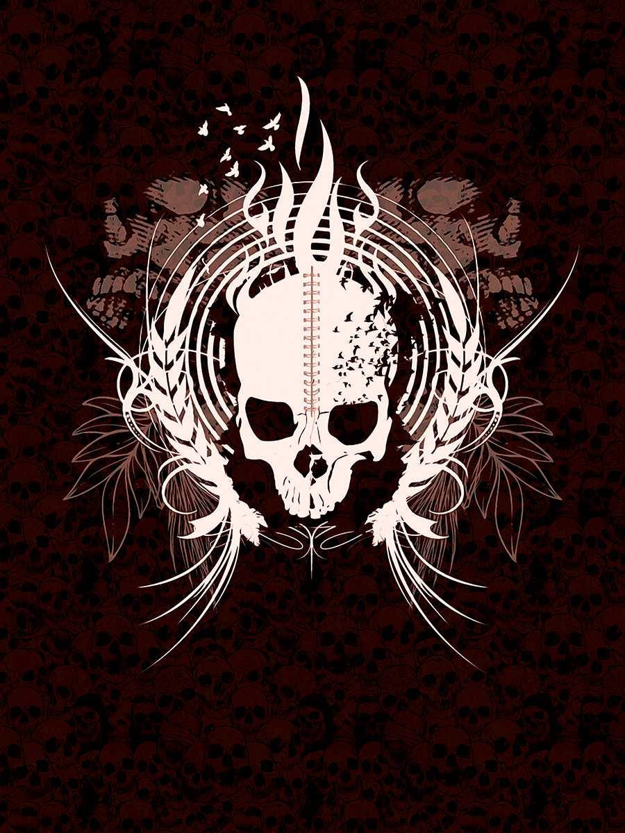 

Постер DRABS А3 skull tribal
