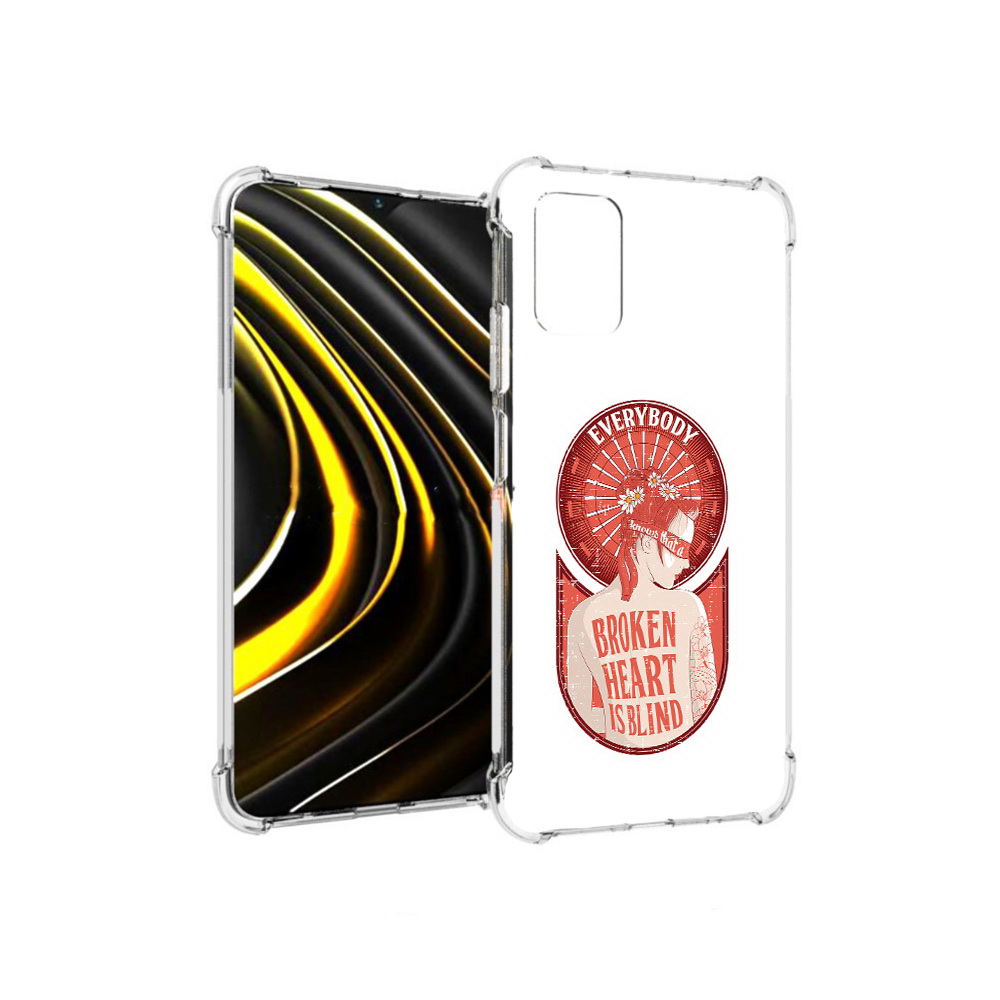 

Чехол MyPads Tocco для Xiaomi Poco M3 девушка разбитое сердце (PT156204.280.310), Прозрачный, Tocco