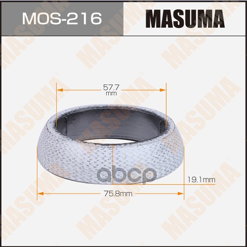 

Кольцо глушителя MASUMA 57.7 x 75.8