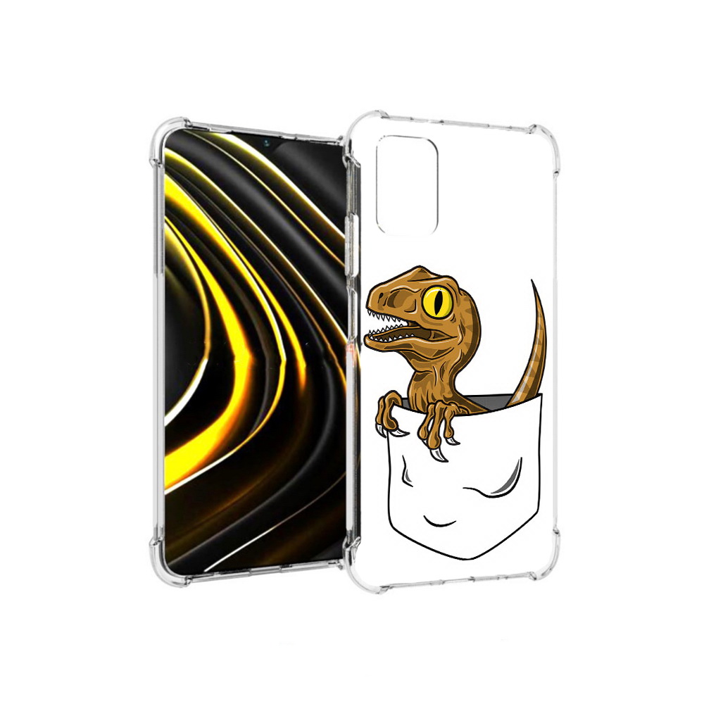 

Чехол MyPads Tocco для Xiaomi Poco M3 динозавр в кармане (PT156204.280.327), Прозрачный, Tocco