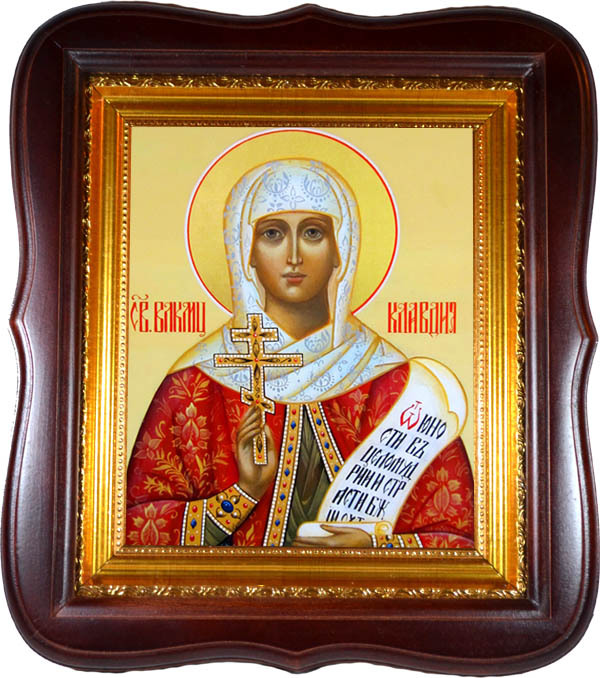 

Клавдия Анкирская (Коринфская) Святая мученица. Икона на холсте.