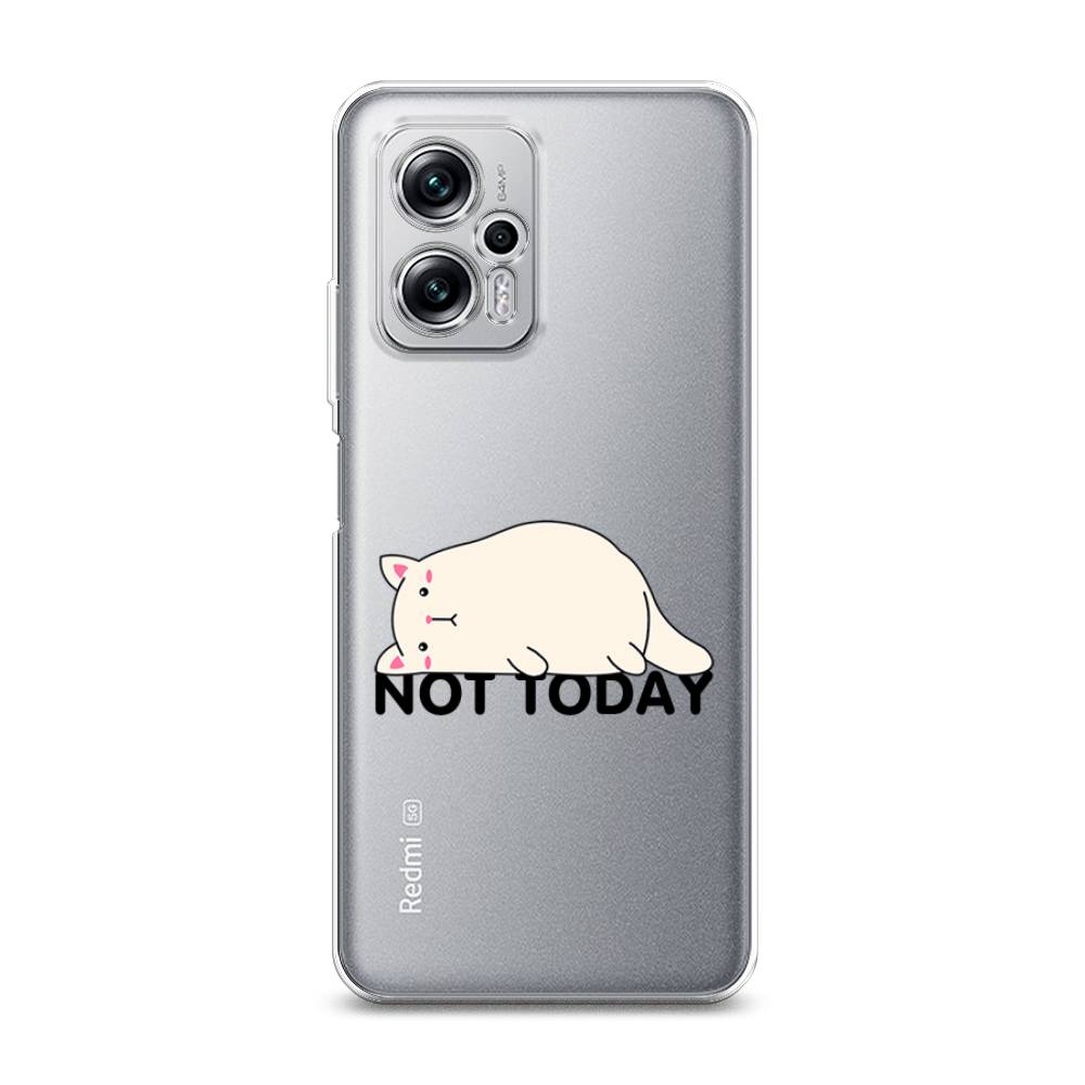 

Чехол на Xiaomi Poco X4 GT/Redmi Note 11T Pro/11T Pro Plus "Cat not today", Белый;розовый;черный, 315250-1