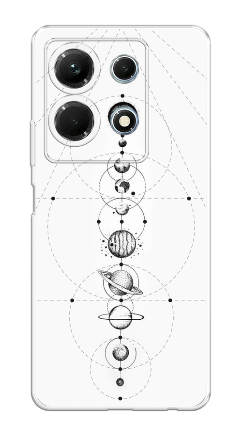 

Чехол на Infinix Note 30 4G "Парад планет", Серый, 3104650-2