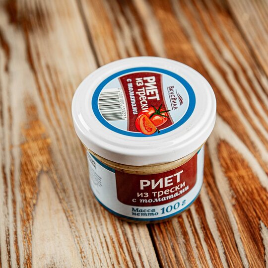 

Риет ВкусВилл из трески с томатами 100 г