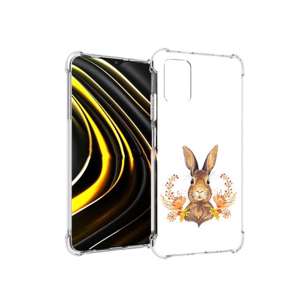 

Чехол MyPads Tocco для Xiaomi Poco M3 зайка в цветах (PT156204.280.349), Прозрачный, Tocco