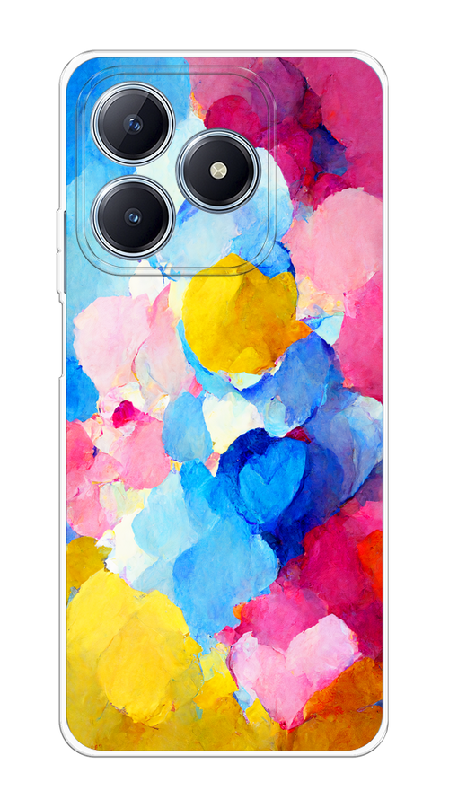 

Чехол Homey на Realme C63 "Яркие пятна", Синий;голубой;желтый;розовый, 2517350-1