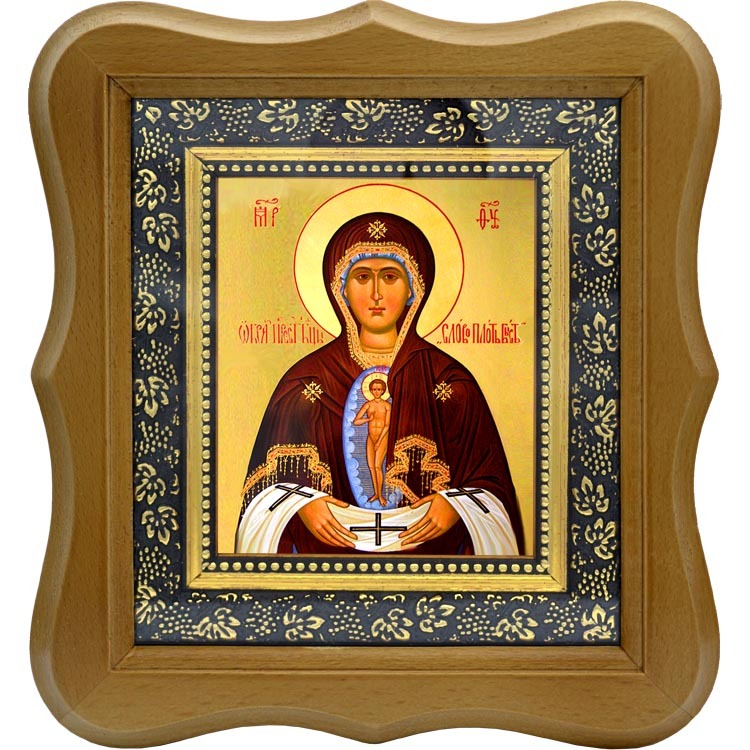 

Албазинская (Слово Плоть Бысть). Икона Божьей Матери на холсте.