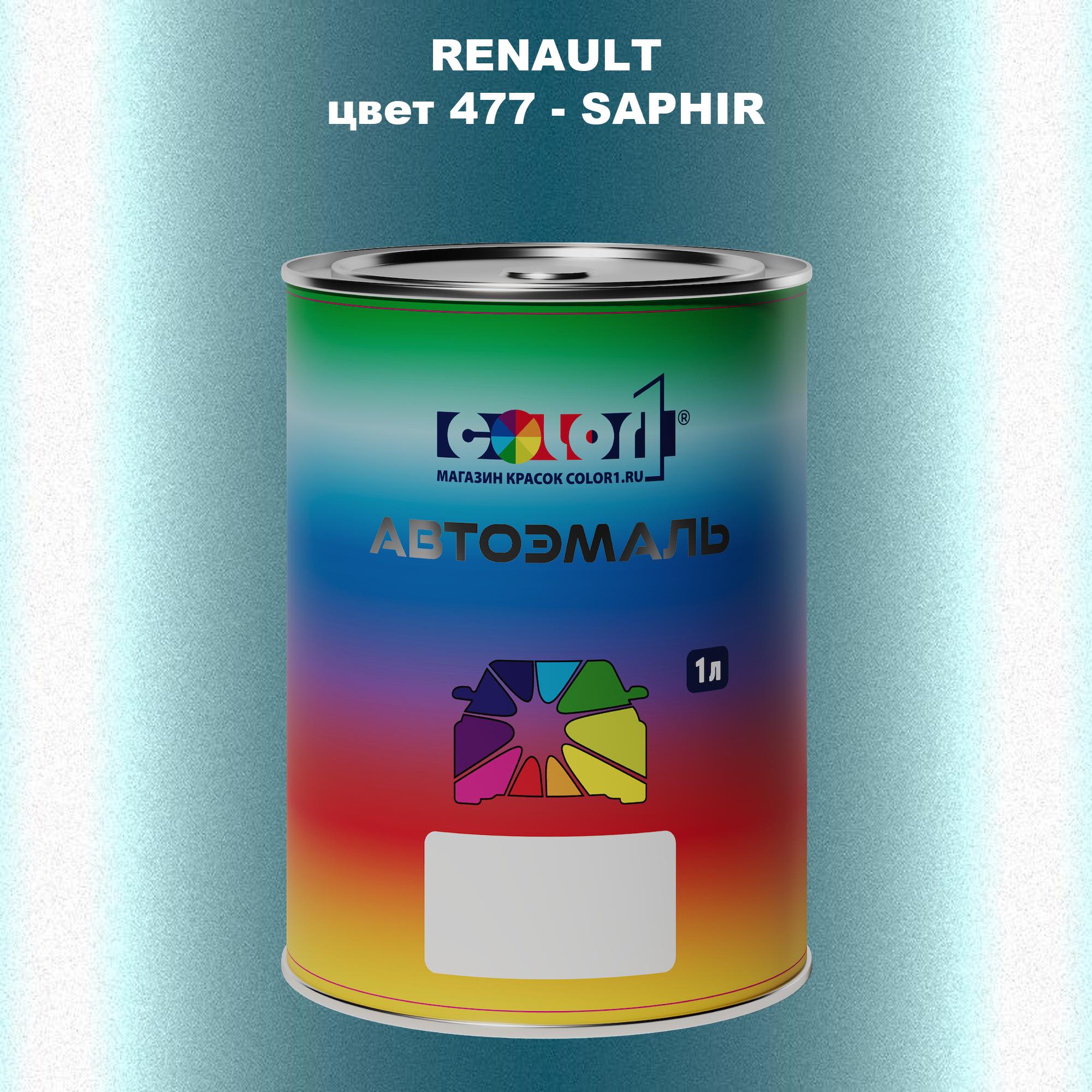 

Автомобильная краска COLOR1 для RENAULT, цвет 477 - SAPHIR, Прозрачный