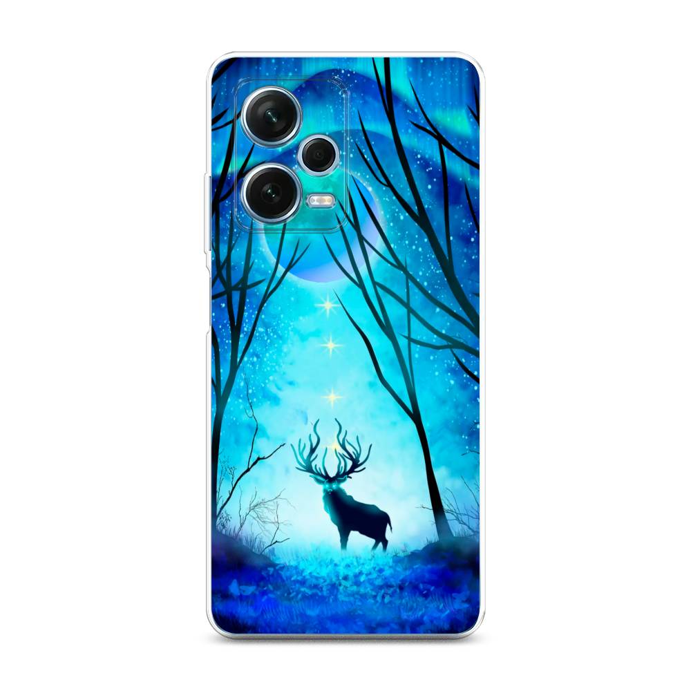 

Чехол на Xiaomi Redmi Note 12 Pro Plus "Олень северное сияние", Синий;черный;голубой, 317150-1