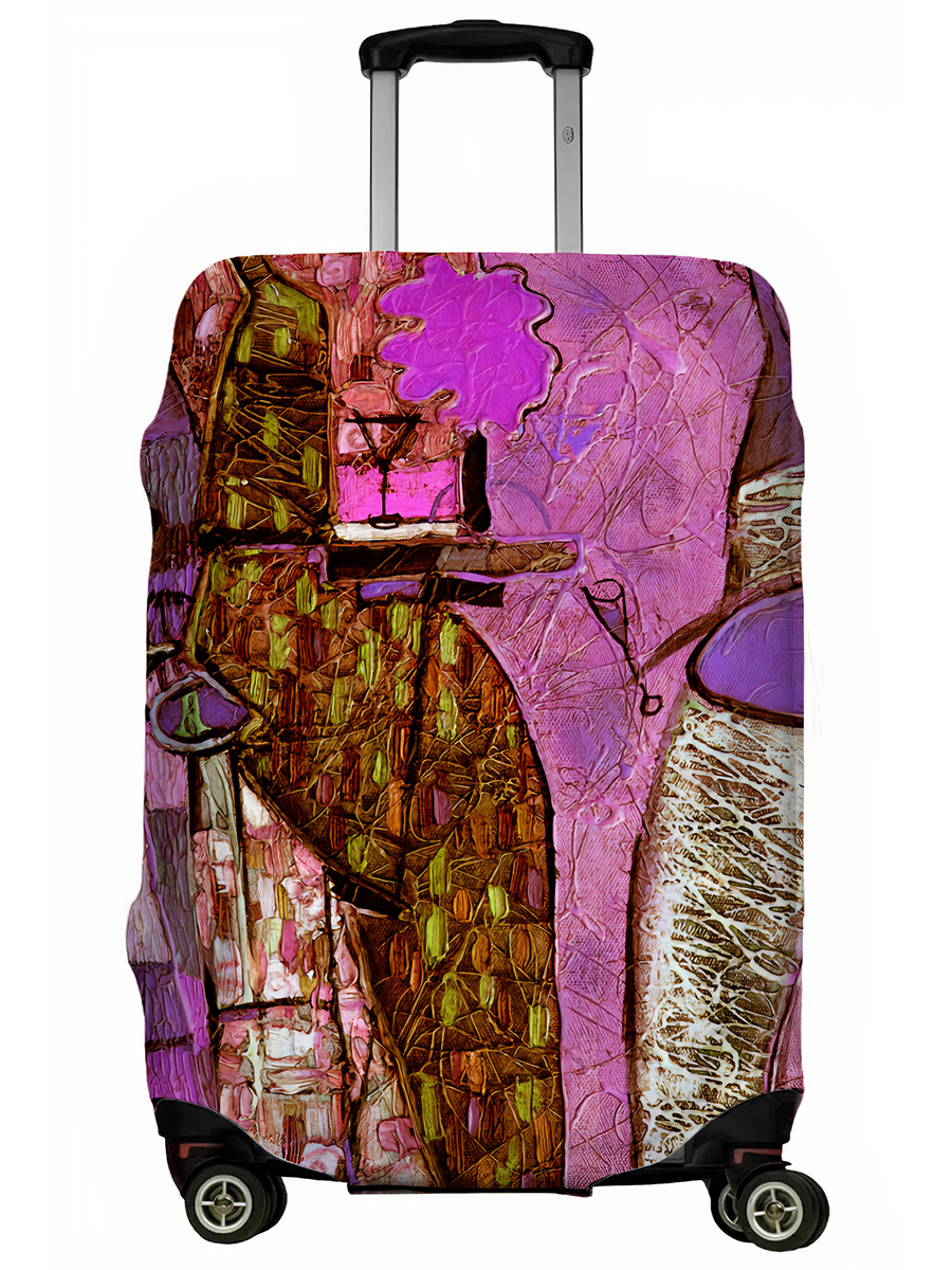 фото Чехол для чемодана lejoy lj-case-299 фиолетовые элементы s