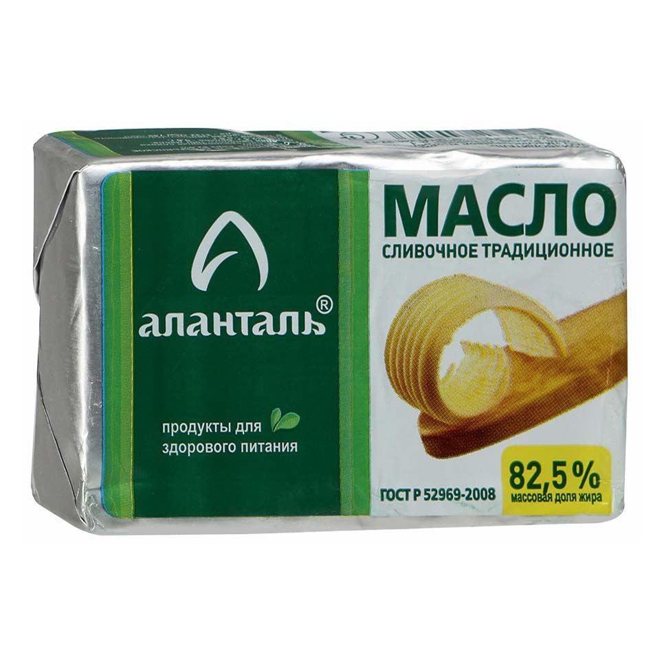 фото Сливочное масло аланталь на закваске 82,5% 180 г