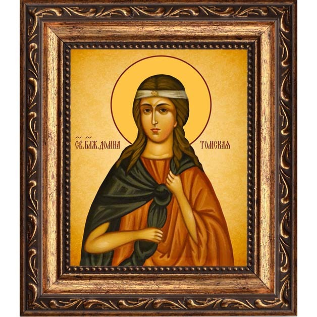 

Домна Томская блаженная, Христа ради юродивая. Икона на холсте.