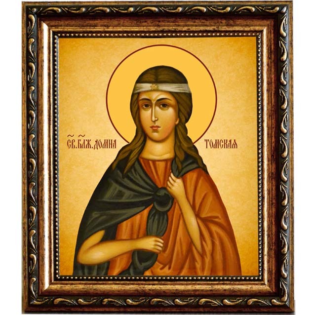 

Домна Томская блаженная, Христа ради юродивая. Икона на холсте.