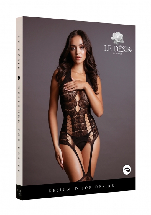 

Боди-комбинезон Lace Suspender Bodystocking S-M-L черный Shots Media BV