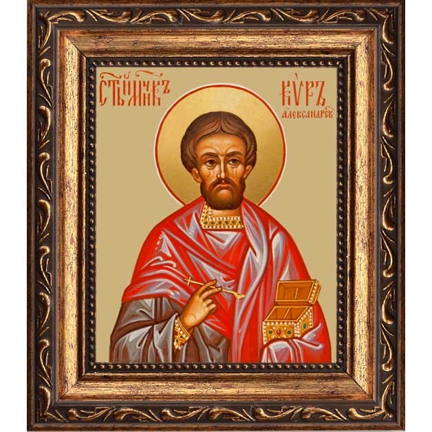 

Кир Александрийский, врач безмездный, мученик. Икона на холсте.