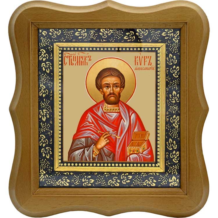 

Кир Александрийский, врач безмездный, мученик. Икона на холсте.