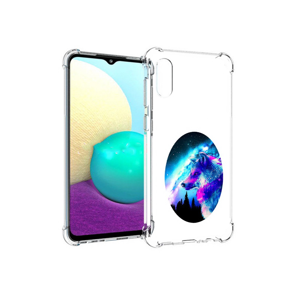 

Чехол MyPads Tocco для Samsung Galaxy M02 голубой волк (PT157689.478.293), Прозрачный, Tocco