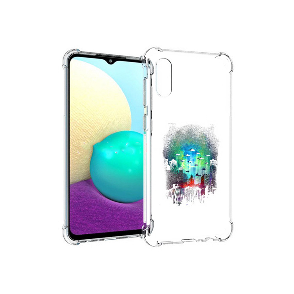 

Чехол MyPads Tocco для Samsung Galaxy M02 город в свечении (PT157689.478.296), Прозрачный, Tocco