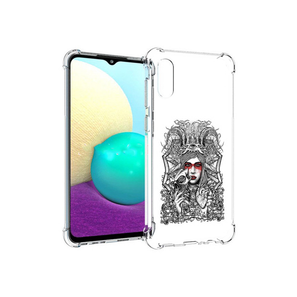 Чехол MyPads Tocco для Samsung Galaxy M02 грусная девушка (PT157689.478.302)