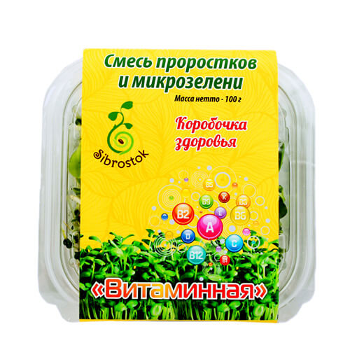 

Смесь проростков и микрозелени Sibrostok витаминная 100 г