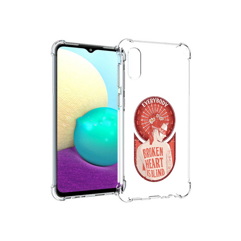 

Чехол MyPads Tocco для Samsung Galaxy M02 девушка разбитое сердце (PT157689.478.310), Прозрачный, Tocco