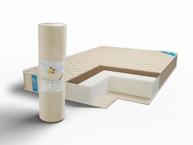 

Матрас Comfort Line Cocos Eco Roll+ 125х170, Бежевый;белый;серый;серебристый, Cocos Eco Roll+