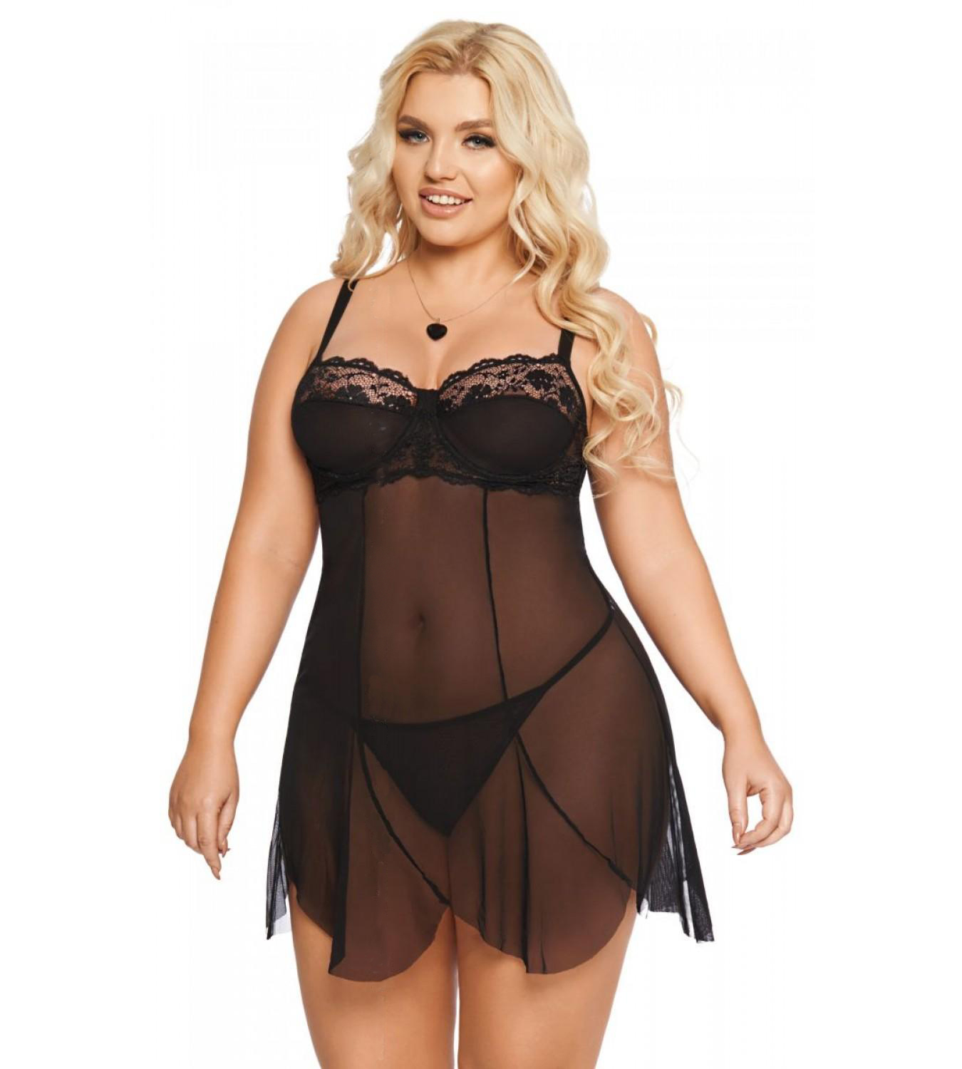 

Сорочка SoftLine бэби-долл Carla XXXL черный, Carla