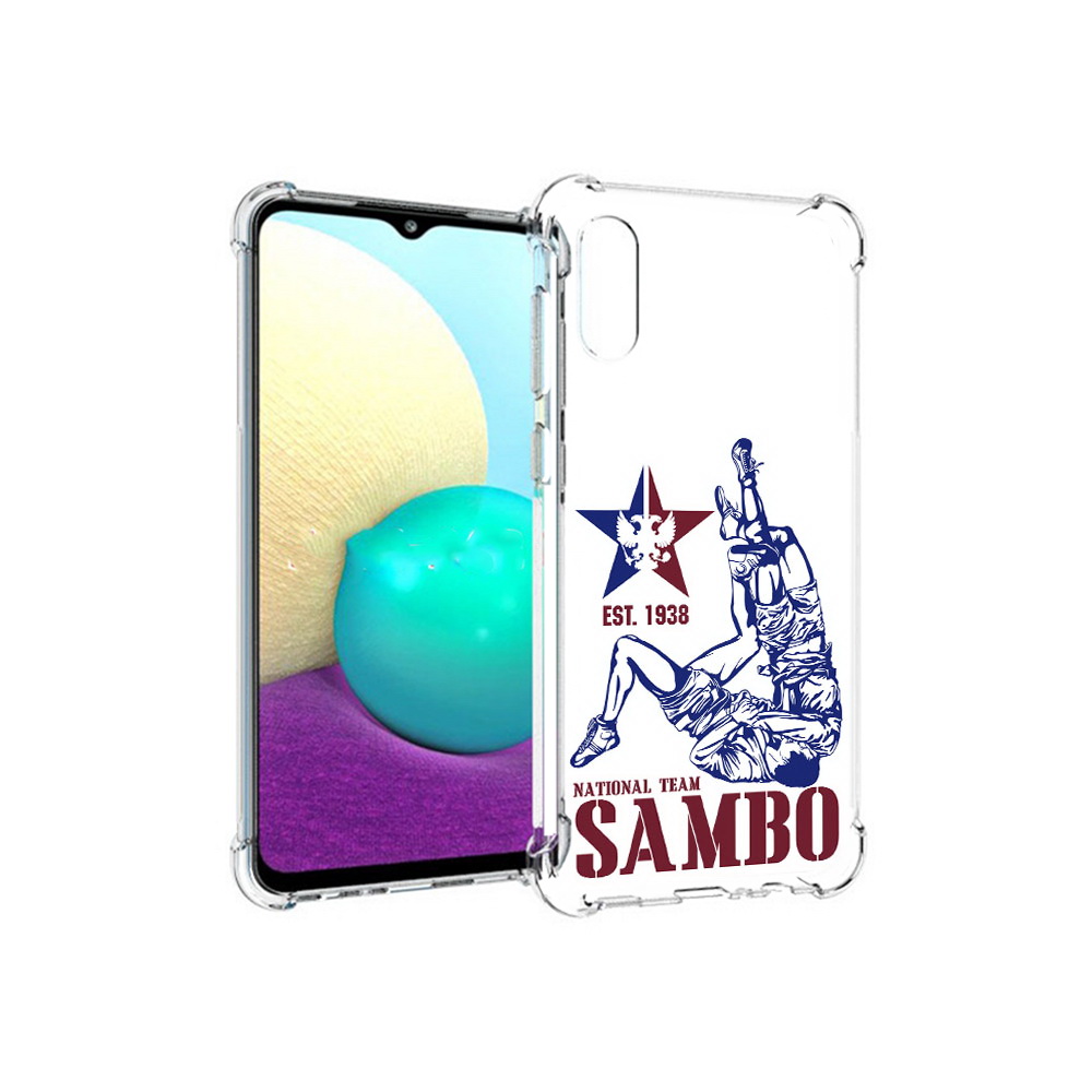 

Чехол MyPads Tocco для Samsung Galaxy M02 единоборства самбо (PT157689.478.344), Прозрачный, Tocco