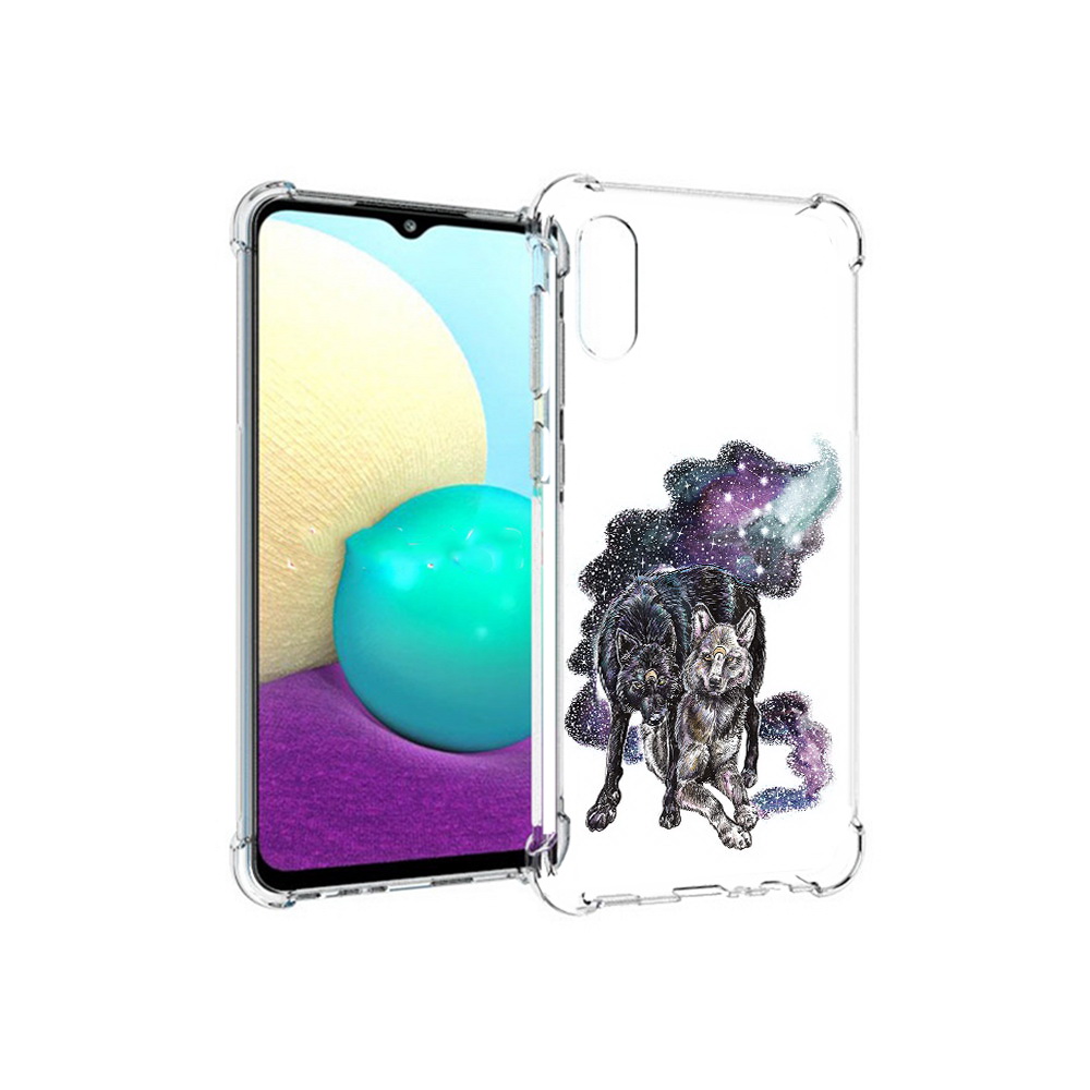 

Чехол MyPads Tocco для Samsung Galaxy M02 звездные волки (PT157689.478.352), Прозрачный, Tocco