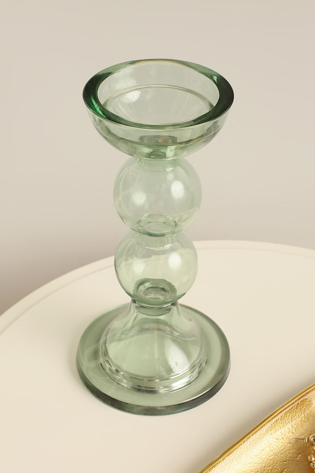 

Подсвечник 13x25 см Home Philosophy зеленый стекло F21204, Прозрачный
