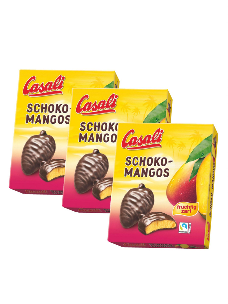 

Суфле манговое Casali Schoko-Mangos в шоколаде, 3 шт по 150 г, 3 шт Schoko-Mangos