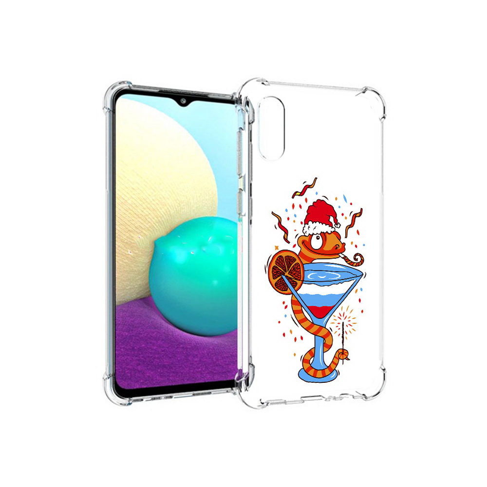 

Чехол MyPads Tocco для Samsung Galaxy M02 змейка (PT157689.478.364), Прозрачный, Tocco
