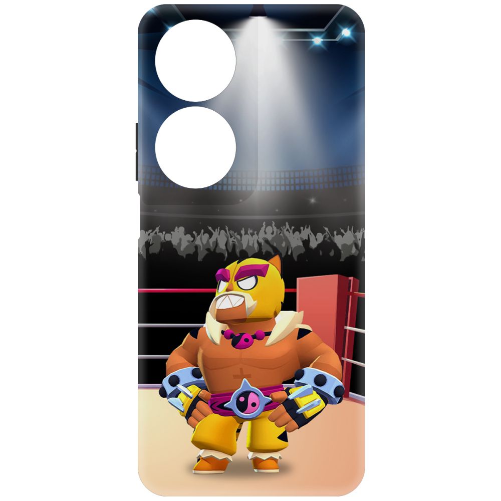 

Чехол-накладка Krutoff Soft Case Brawl Stars - Эль Тигро для Honor X7b черный