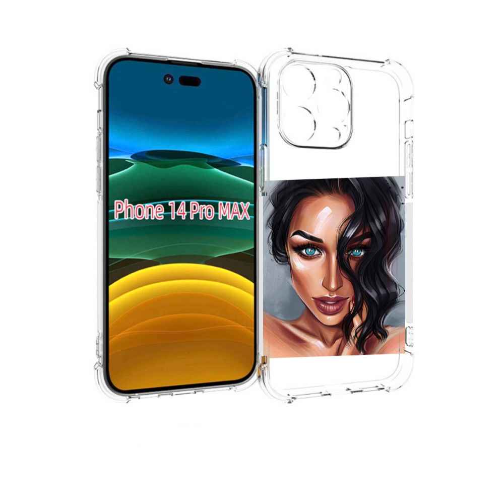 

Чехол MyPads Брюнетка для iPhone 14 Pro Max, Прозрачный, Tocco