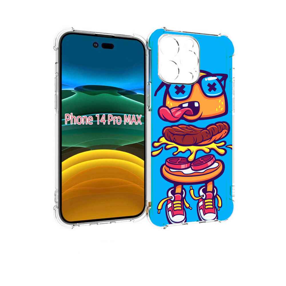 

Чехол MyPads Бургер с очками для iPhone 14 Pro Max, Прозрачный, Tocco