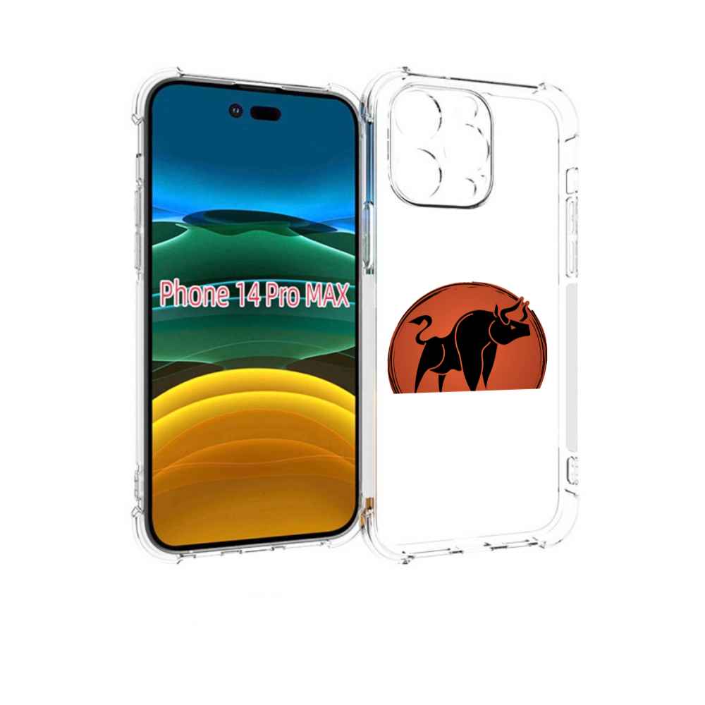 

Чехол MyPads Бык-2 для iPhone 14 Pro Max, Прозрачный, Tocco