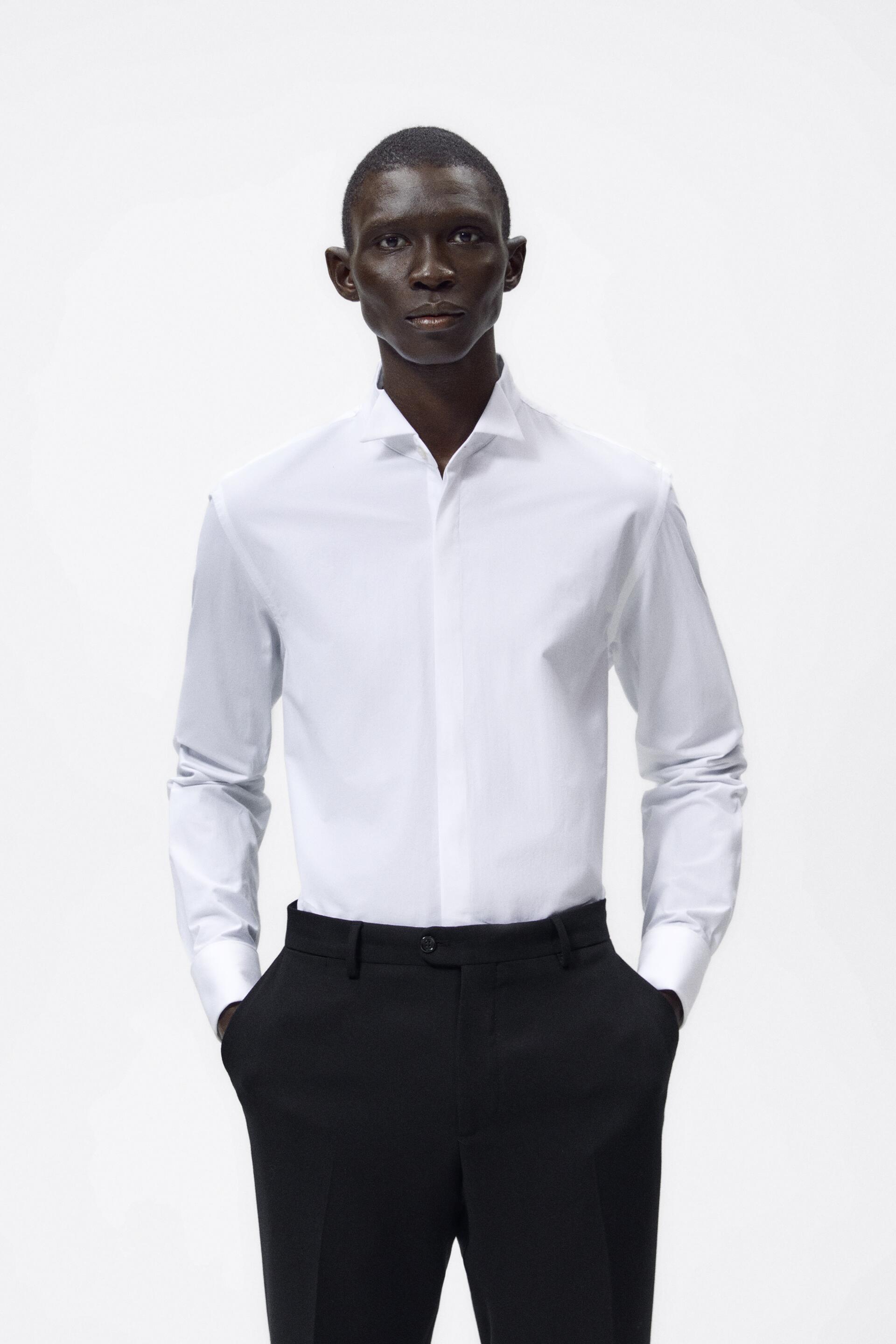

Рубашка мужская ZARA 06454363 белая XL (доставка из-за рубежа), 06454363