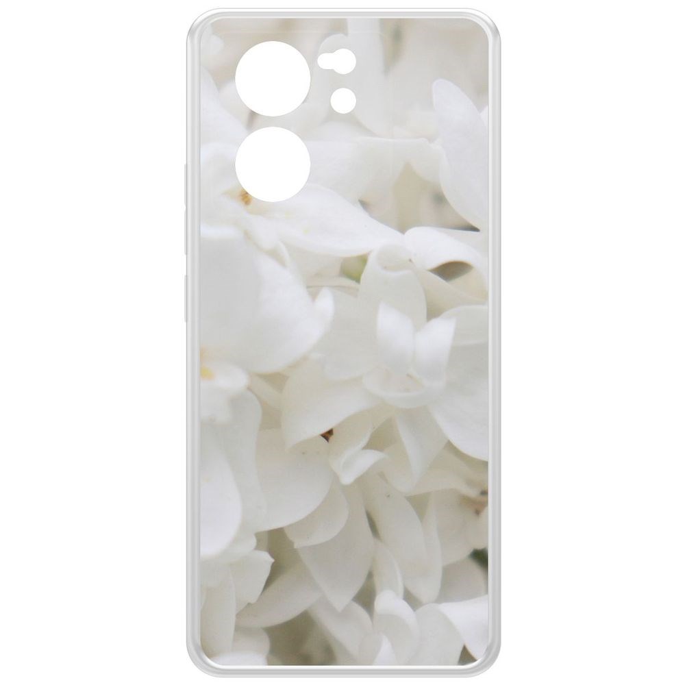 

Чехол-накладка Krutoff Clear Case Белые лилии для Xiaomi 13T Pro, Прозрачный