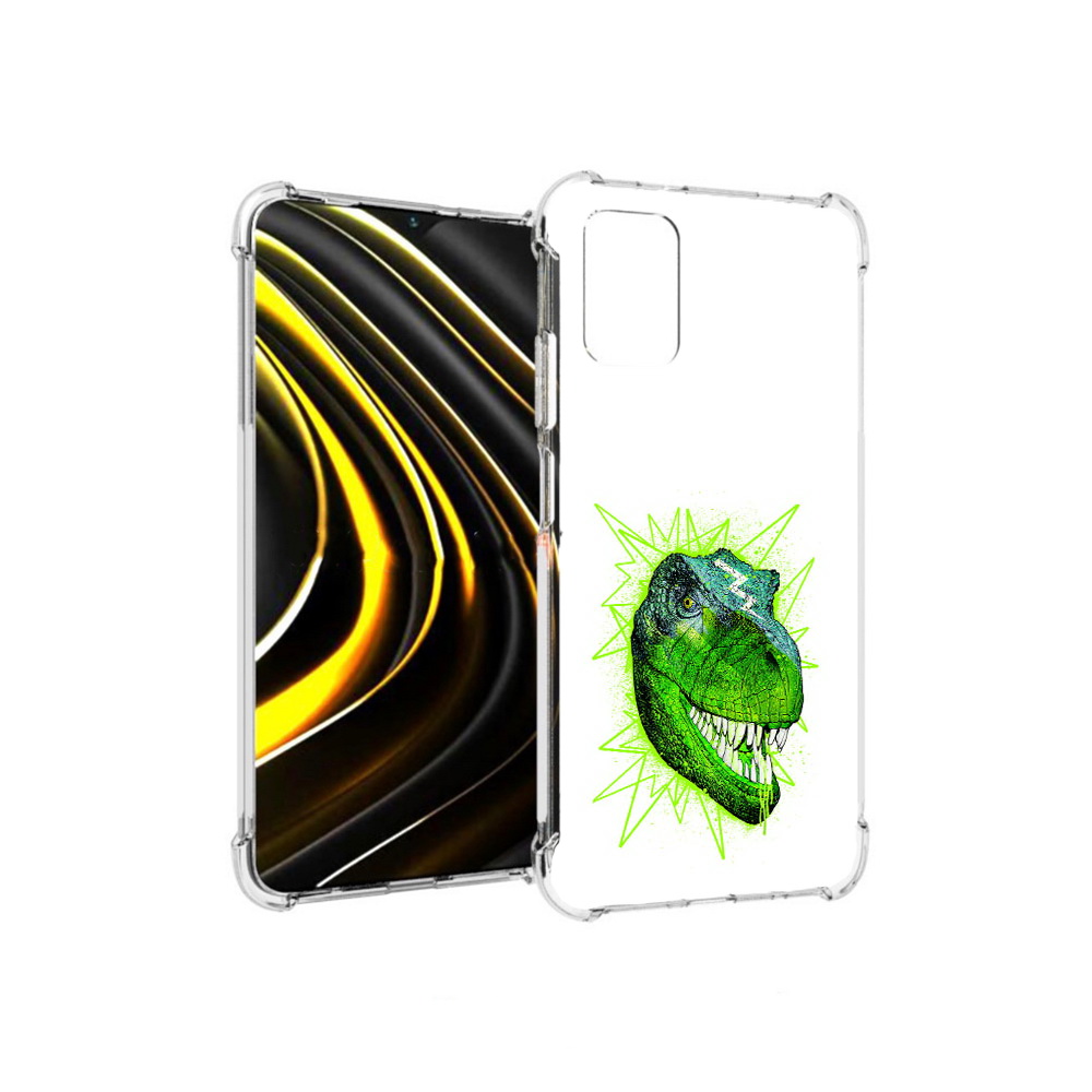 

Чехол MyPads Tocco для Xiaomi Poco M3 зеленый динозавр (PT156204.280.358), Прозрачный, Tocco