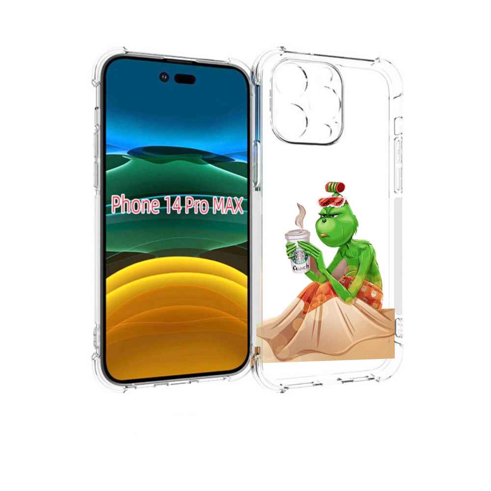 

Чехол MyPads Гринч-в-платье для iPhone 14 Pro Max, Прозрачный, Tocco