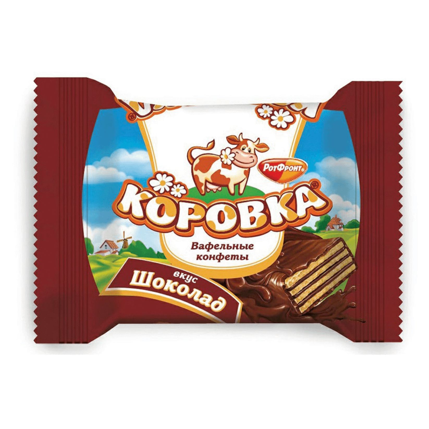 

Конфеты Рот Фронт Коровка вкус Шоколад вафельные 200 г